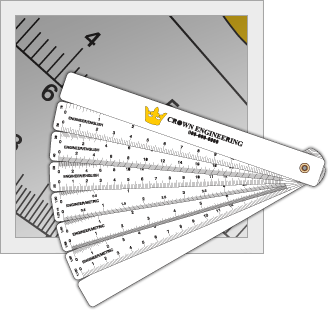 fan scale ruler